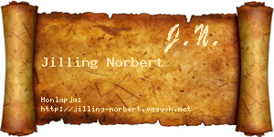 Jilling Norbert névjegykártya